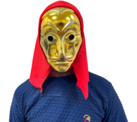 Golden Money Heist Skull Mask
