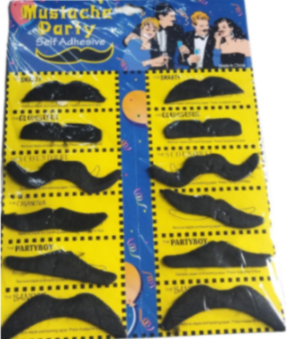 HALLOWEEN MUSTACHE PARTY 12PC