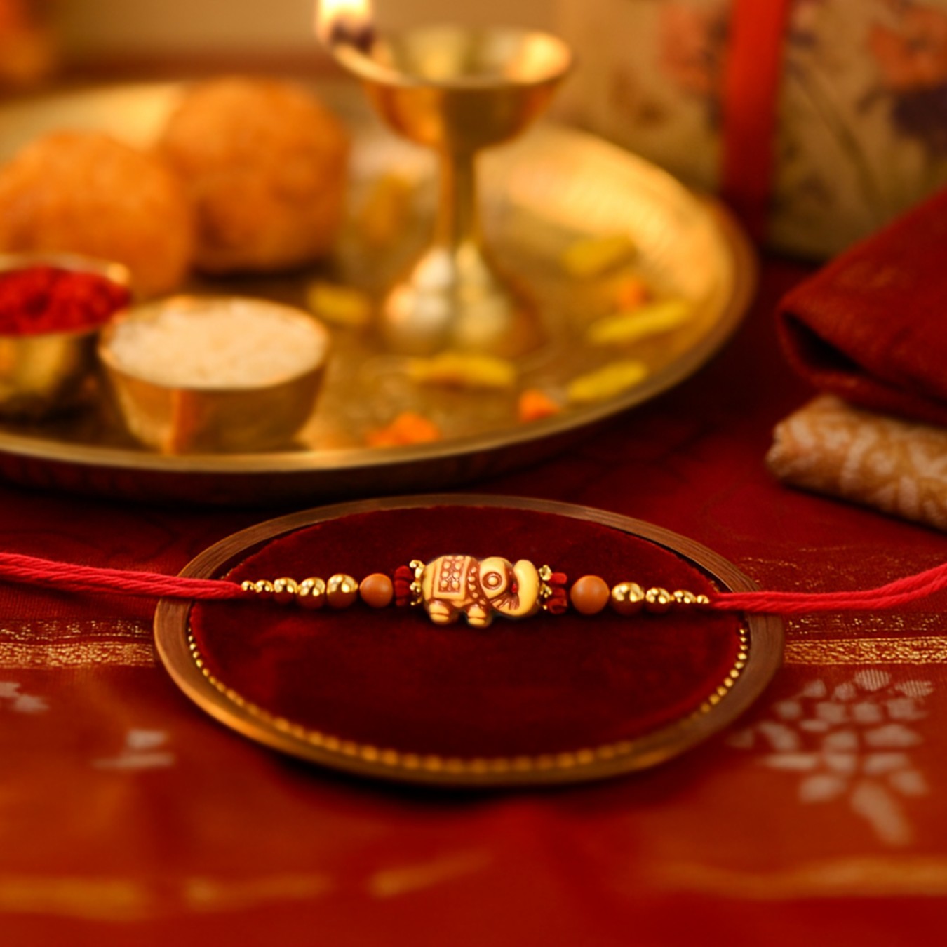 Royal Raksha Gaj Rakhi Red