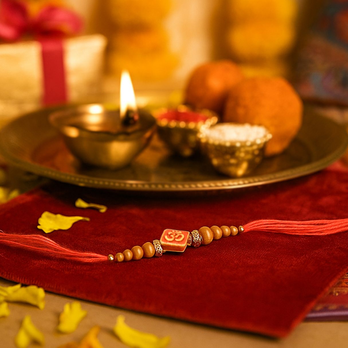 Rudraksha Swastik Rakhi