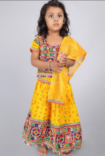 Radha Dress Janmashtami for Kids - 2yr
