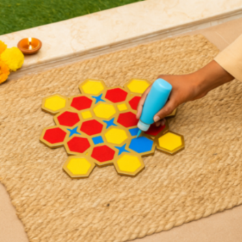 Festive Rangoli Stencil Decor for Home