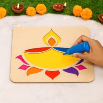 Colorful Rangoli Stencil set of 4