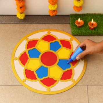 Festive Rangoli Stencil Set of 1