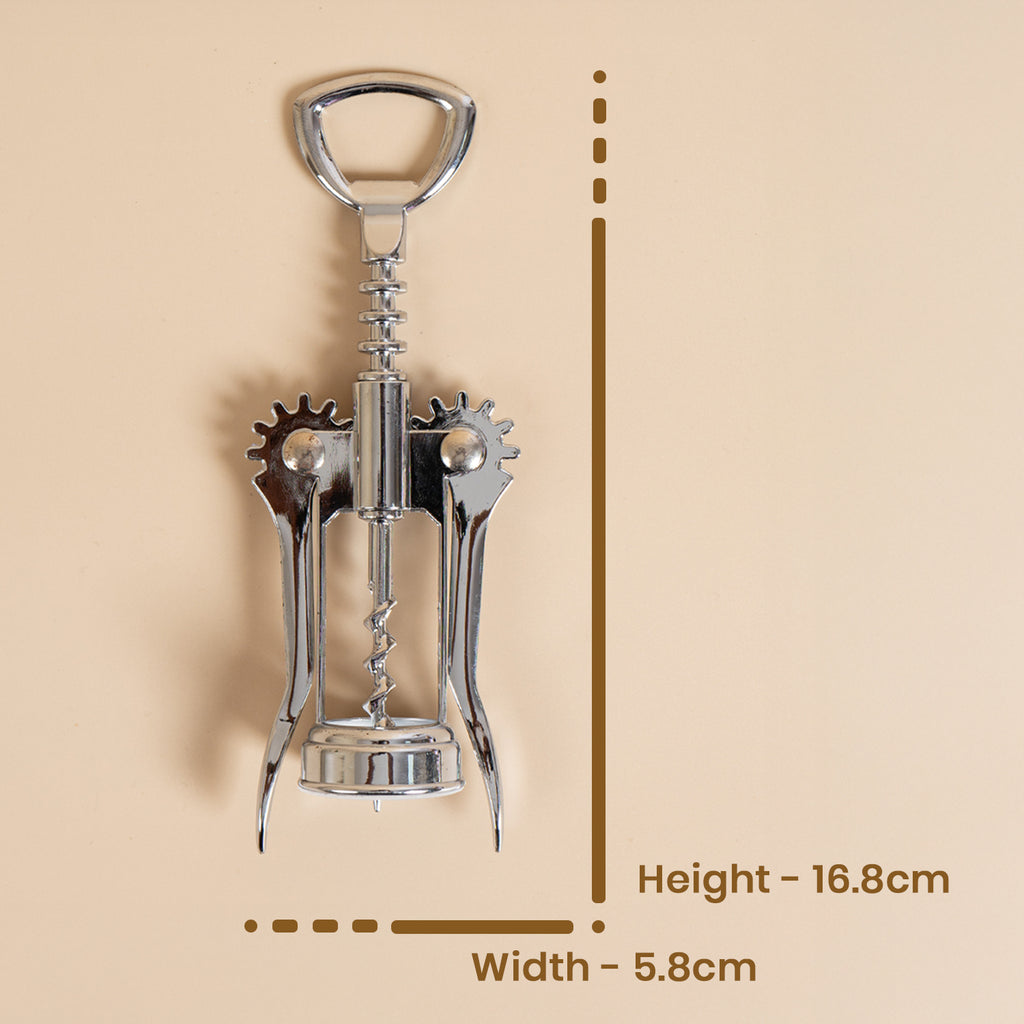 Premium 304 Stainless Steel Winged Corkscrew – Heavy Duty Wine & Beer Opener 4 