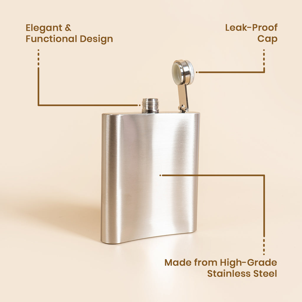 Hip Flask Stainless Steel 1pc