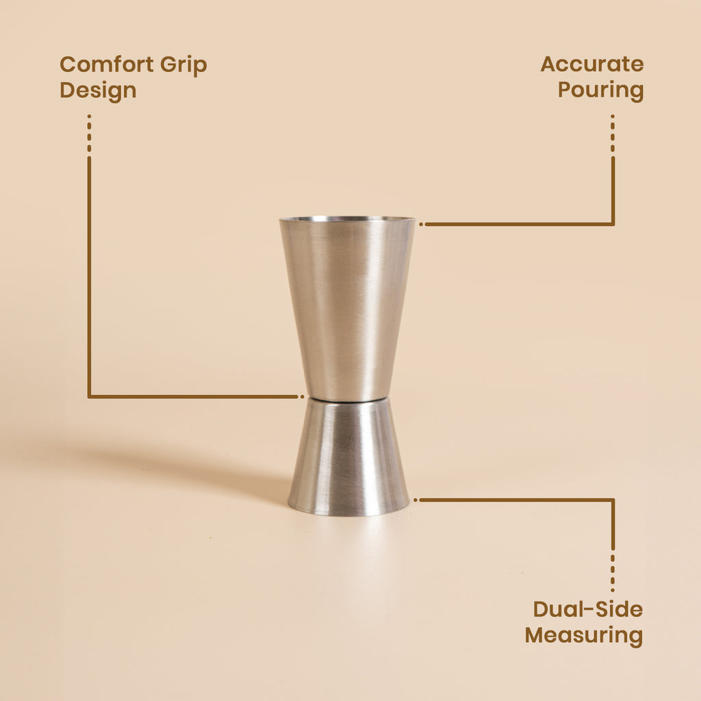 Double-Sided Peg Measurer with Comfort Grip – Durable Stainless Steel Cocktail Jigger – Modern Finish Liquor Measure for Precision Drinks 6