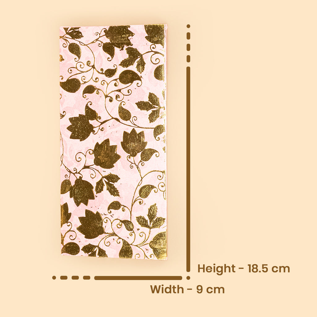 Premium Pink and Gold Floral Shagun Envelopes for Gifting - Handcrafted Money Gift Envelopes for Weddings, Diwali, Birthdays, and Shagun (Pack of 10) 4