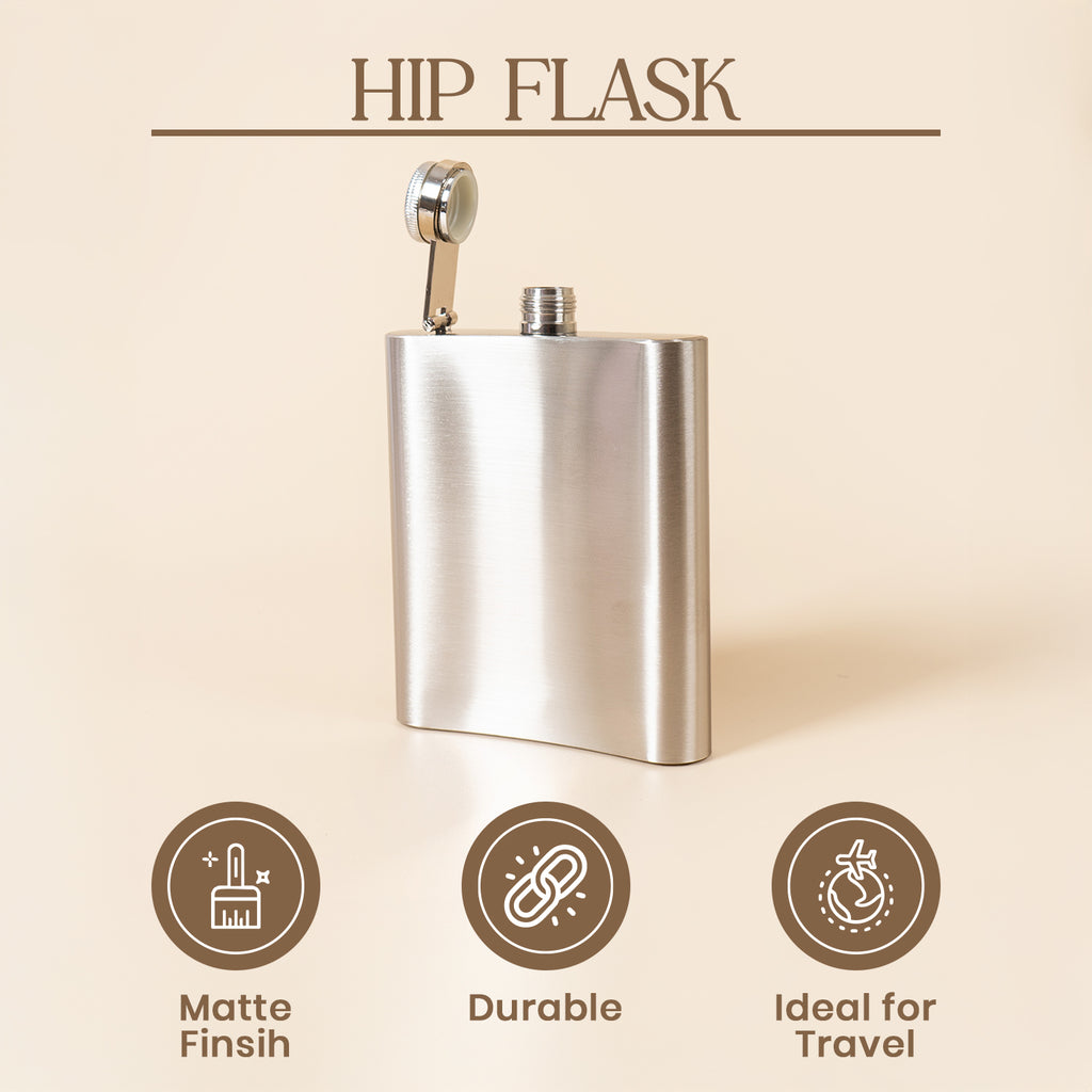 Hip Flask Stainless Steel 1pc