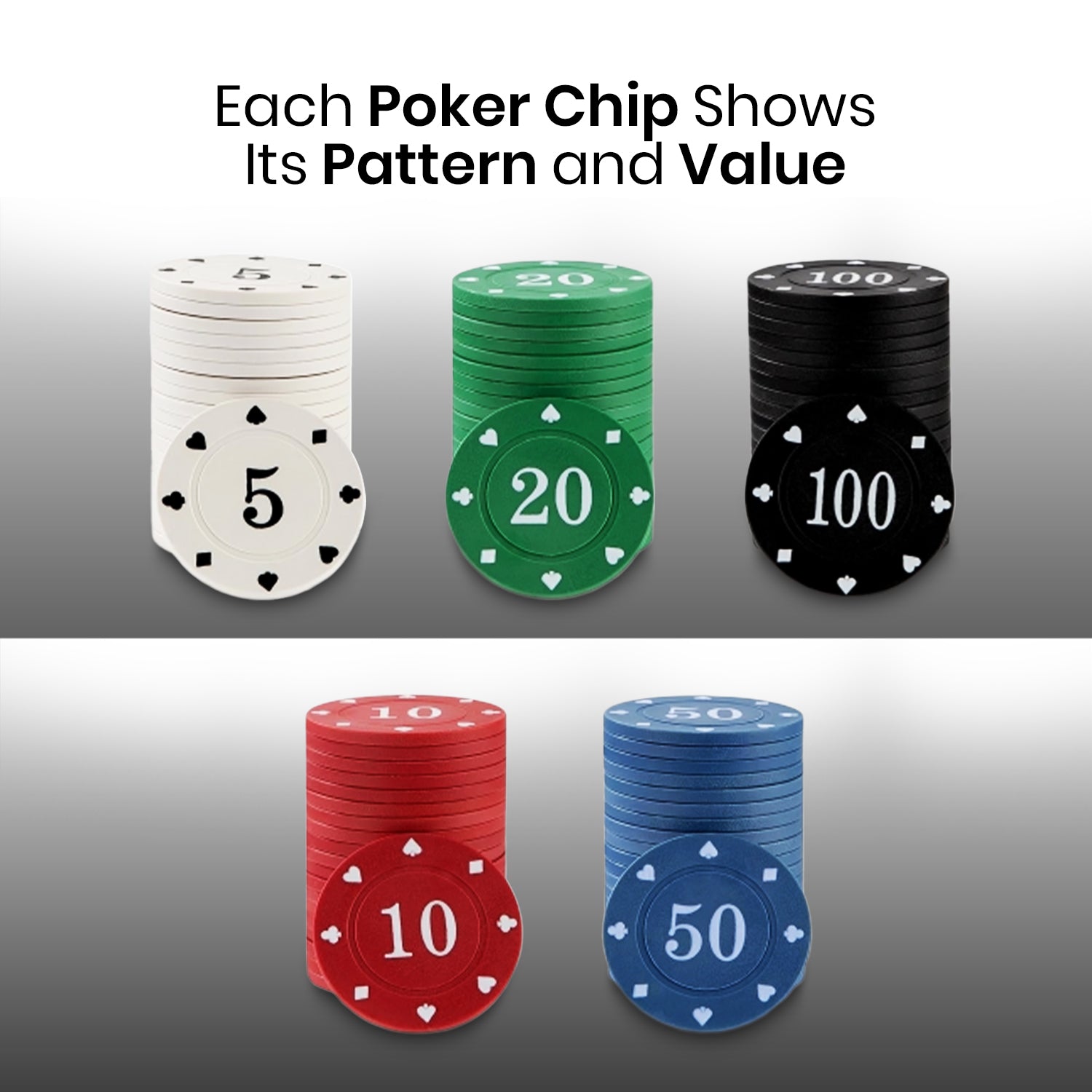 Casino Poker Chips Set of 100PC
