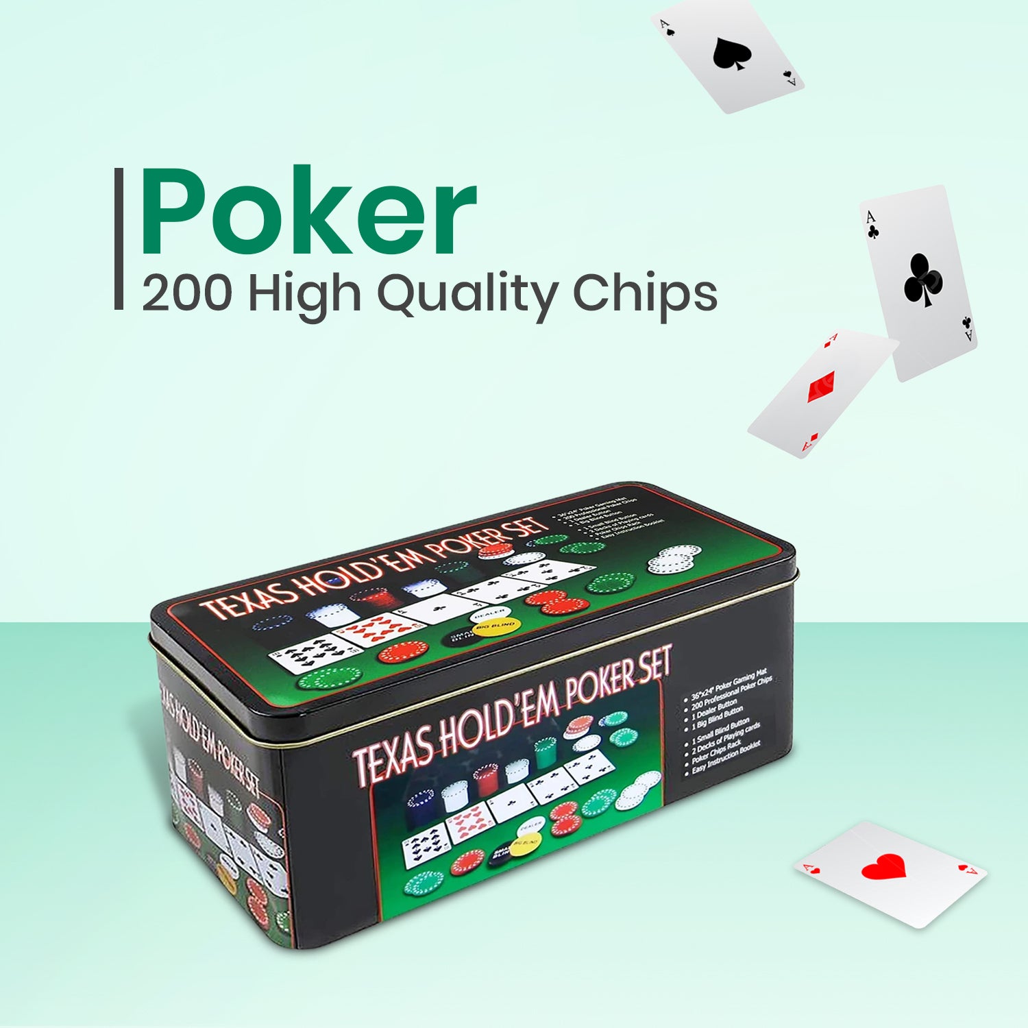 Casino Poker Chips Set of 200PC