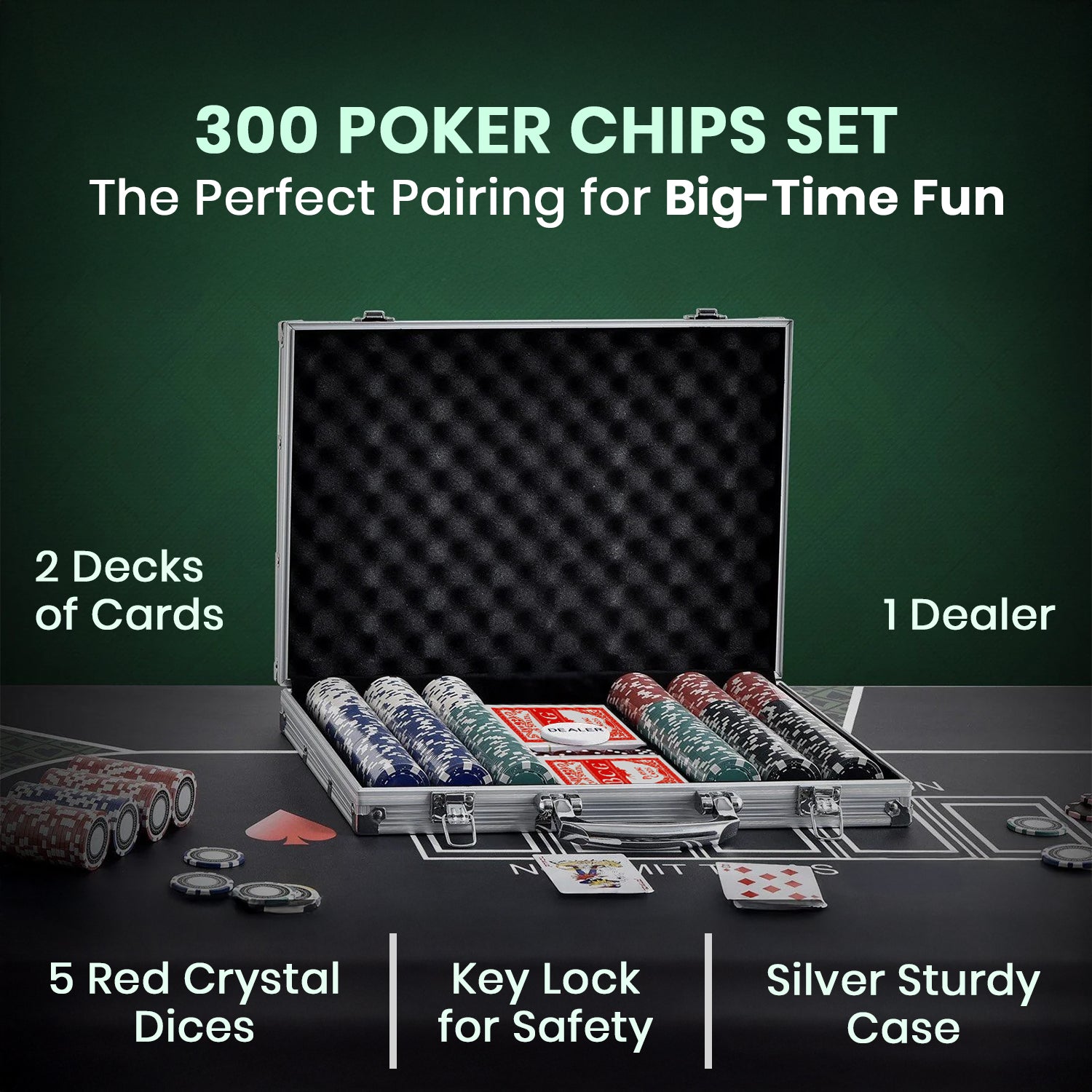 Premium Casino Poker Chips Set of 300PC