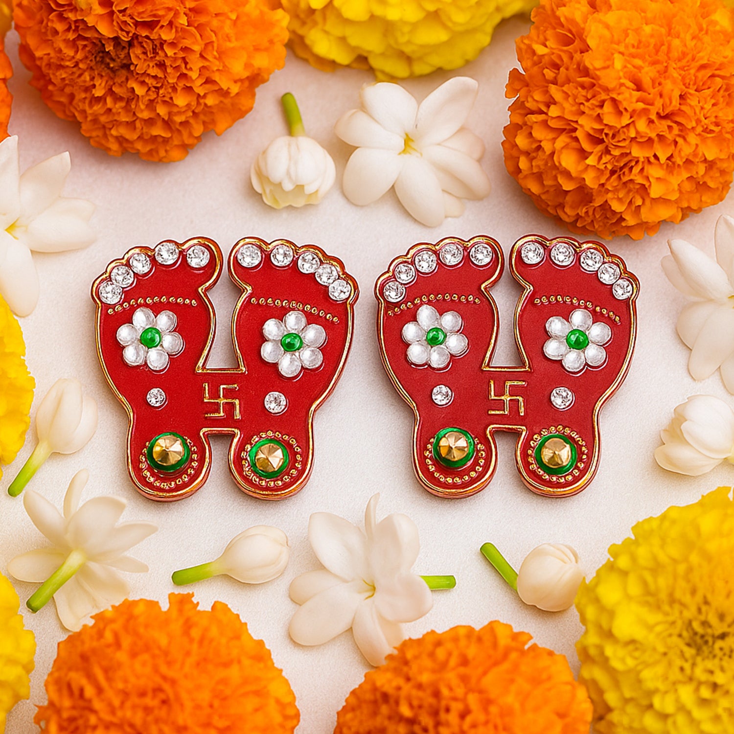 Red-Charan Sticker  Set of 1