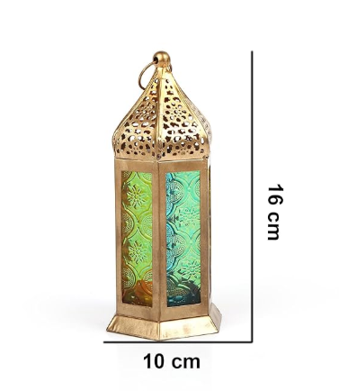 Moroccan Lantern with Embossed Diwali Decoration Candle Holder Pack of 1