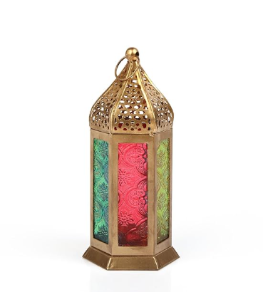 Moroccan Lantern with Embossed Diwali Decoration Candle Holder Pack of 1
