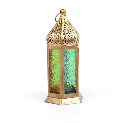 Moroccan Lantern with Embossed Diwali Decoration Candle Holder Pack of 1