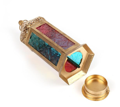 Moroccan Lantern with Embossed Diwali Decoration Candle Holder Pack of 1