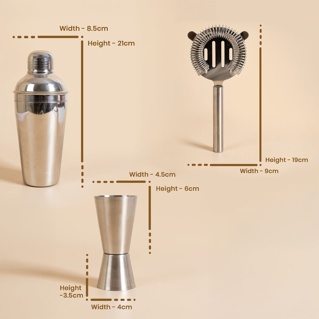 3-Piece Stainless Steel Bar Tool Set