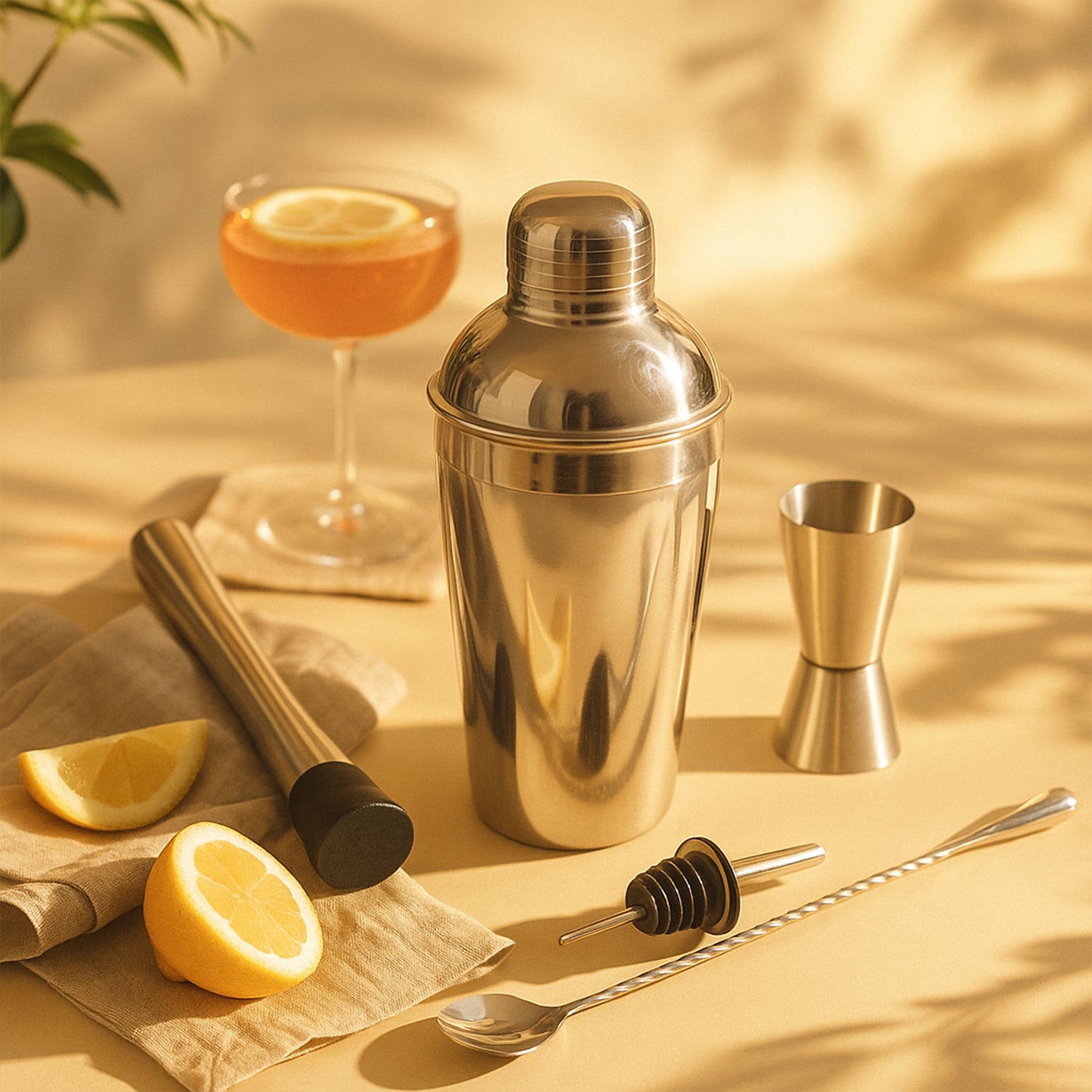 Set of 5-Piece Stainless Steel Bar Tool Set