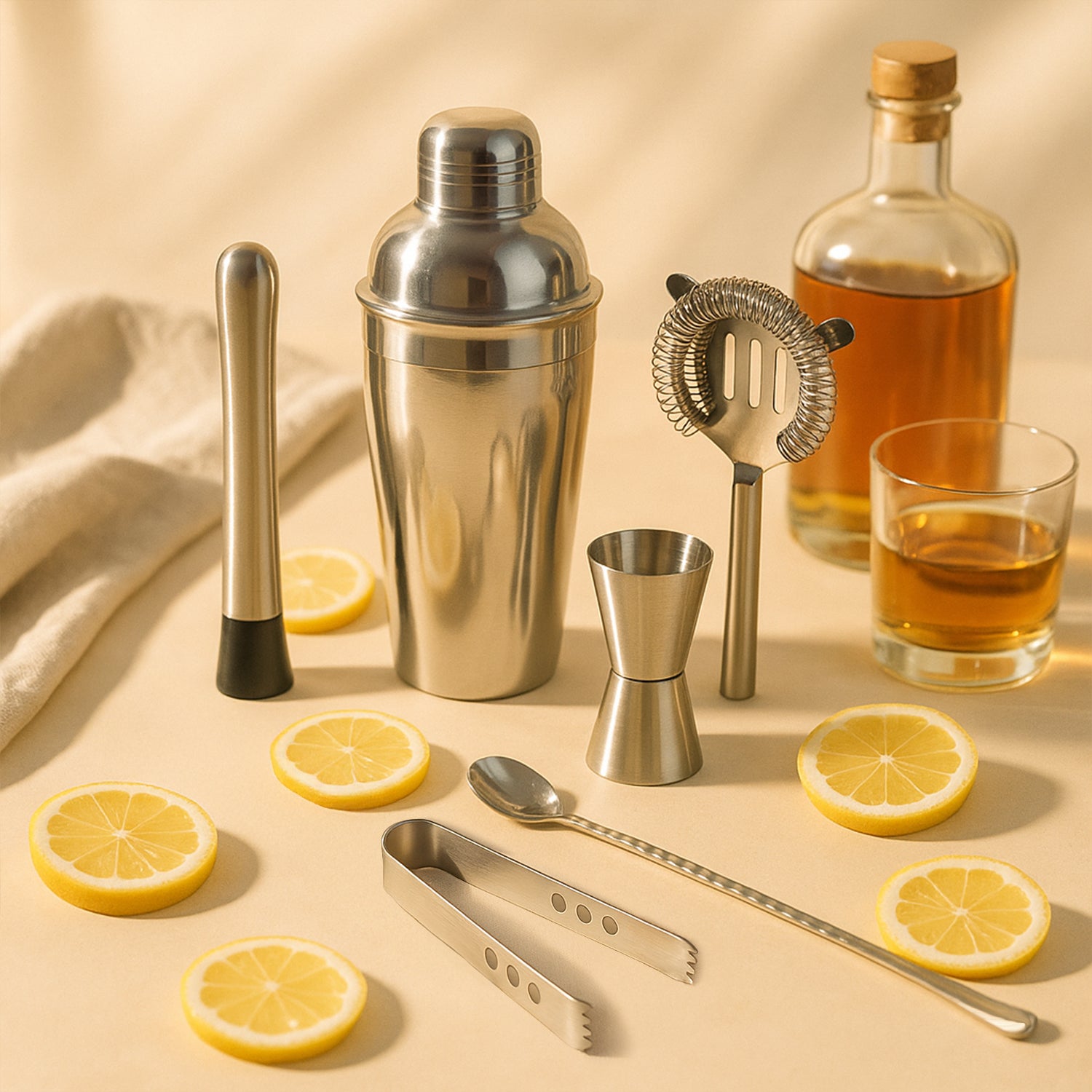 Set of 6-Piece Stainless Steel Bar Tool Set