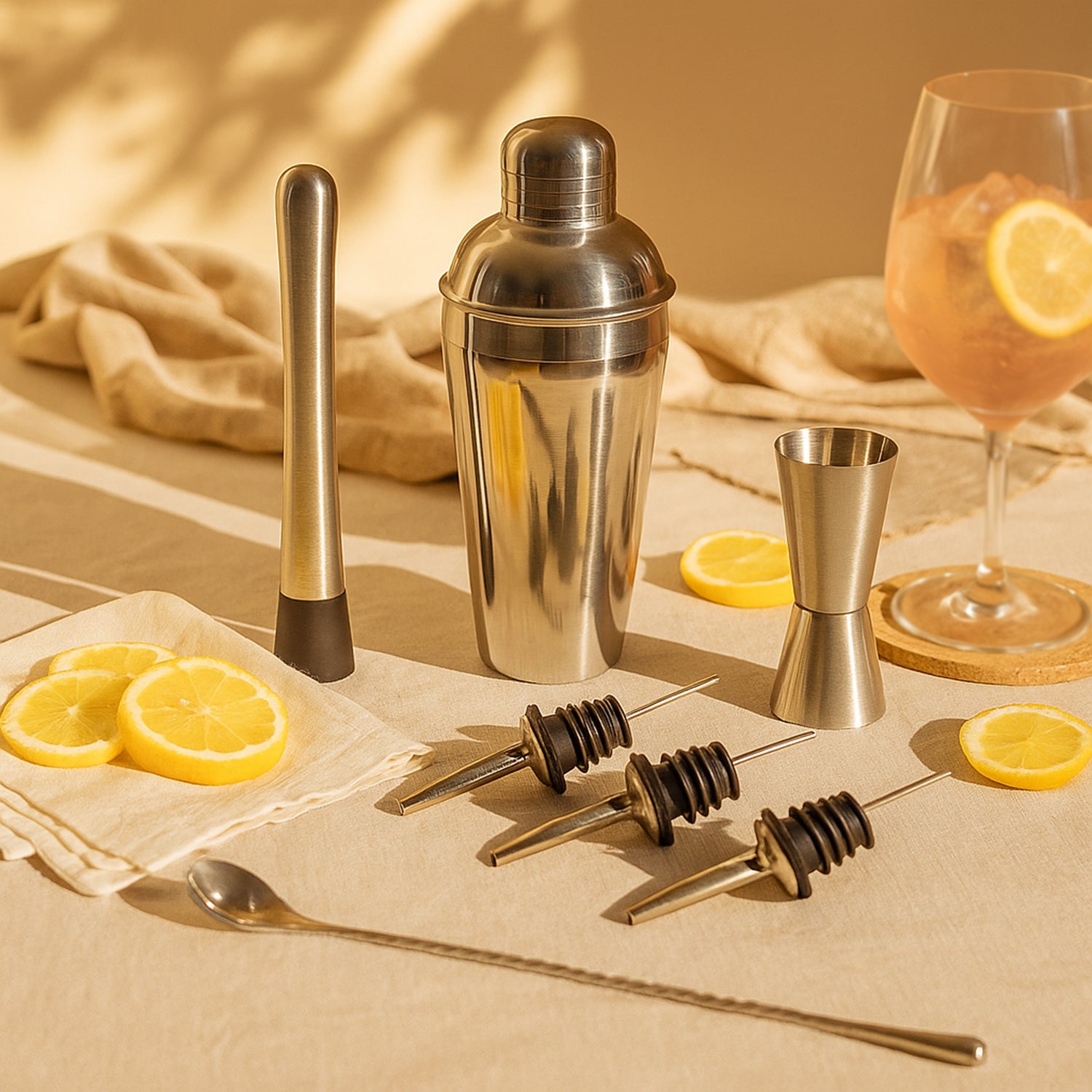 Set of 7-Piece Stainless Steel Bar Tool