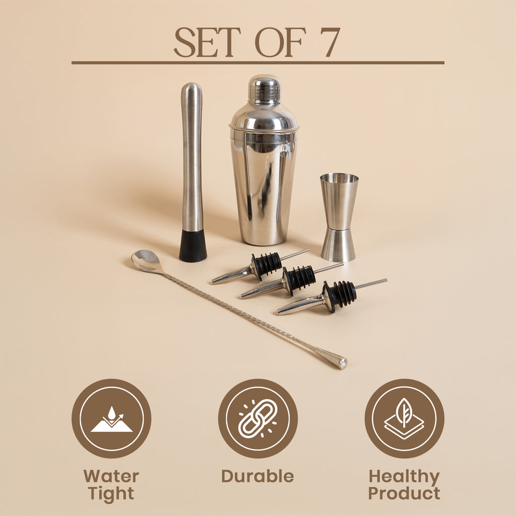Set of 7-Piece Stainless Steel Bar Tool