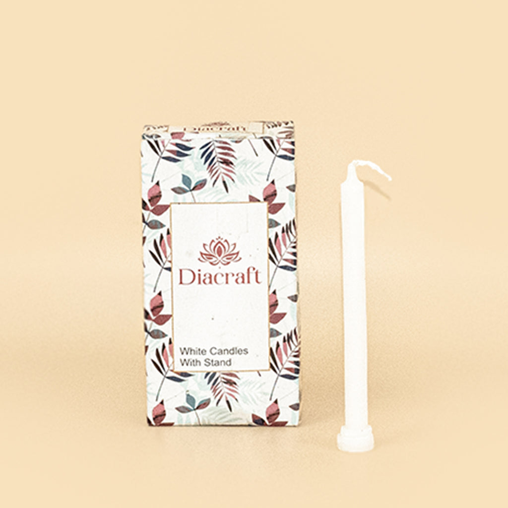 White Stand-Candle-7.2Inch