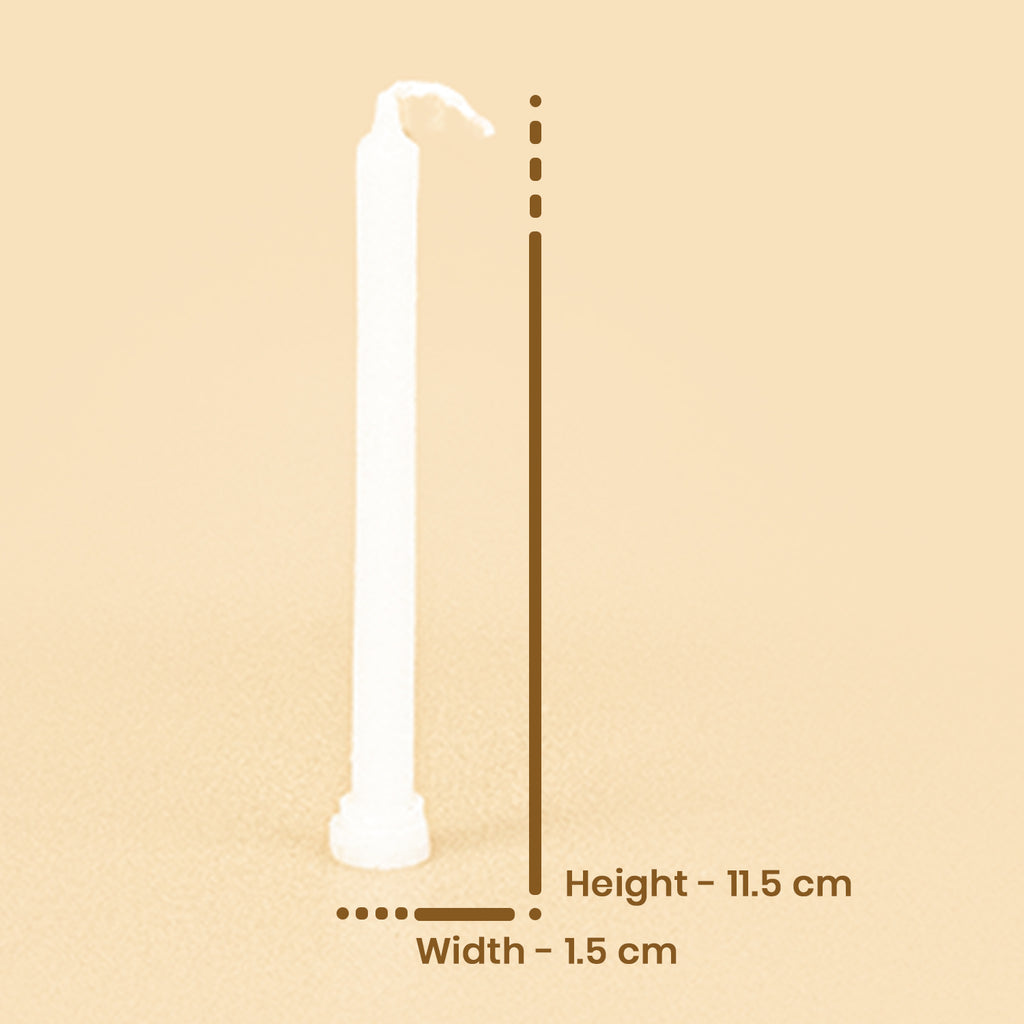 White Stand-Candle-7.2Inch