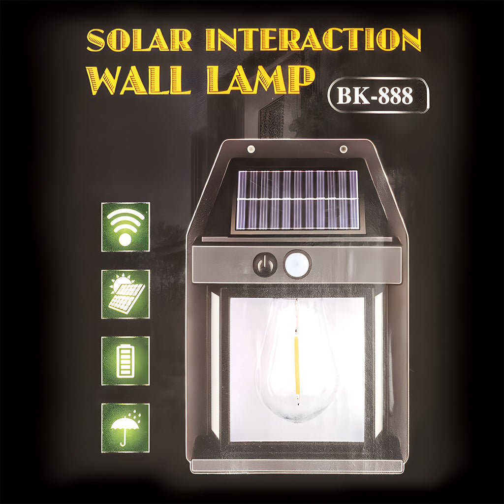 BK-888 Solar Interaction Wall Lamp with Motion Sensor | Waterproof Outdoor LED Solar Light for Garden, Gate & Patio | Automatic On/Off Energy Saving Exterior Security Light 4