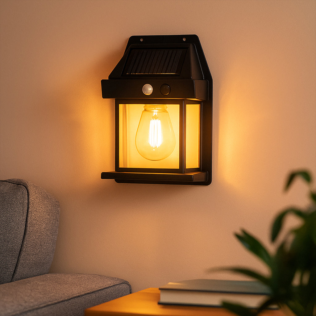 BK-888 Solar Interaction Wall Lamp with Motion Sensor | Waterproof Outdoor LED Solar Light for Garden, Gate & Patio | Automatic On/Off Energy Saving Exterior Security Light 1
