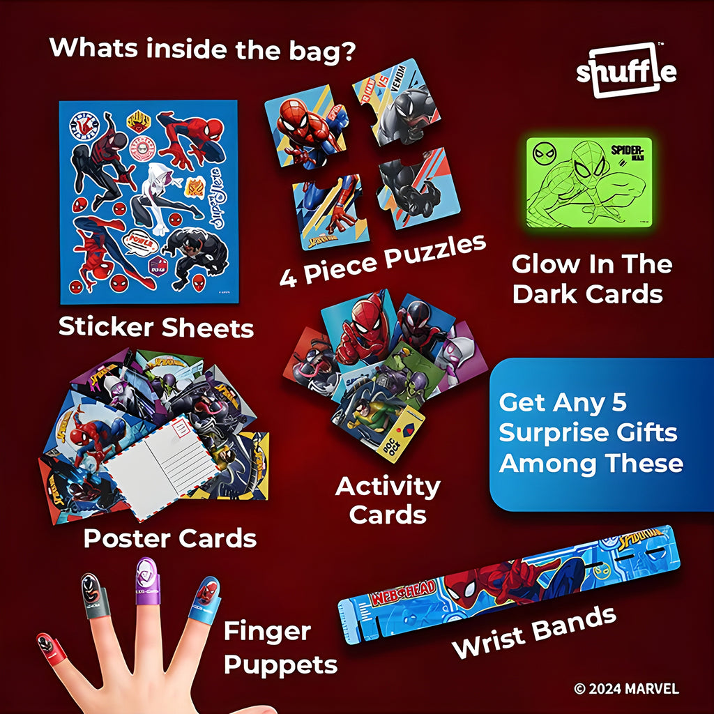 MARVEL SPIDERMAN SURPRISE GIFT BAGS 5 UNITS 5