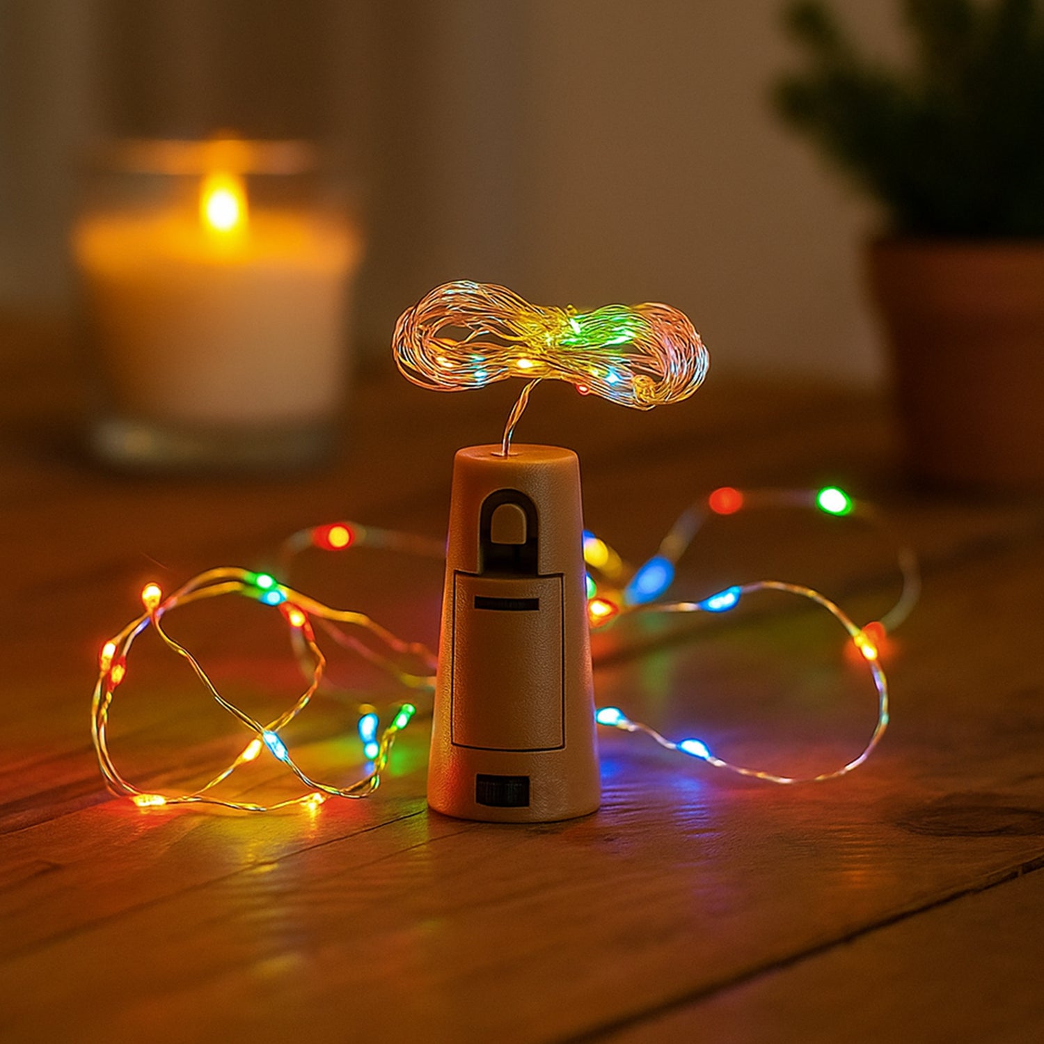 CORK LED LIGHT WARM WHITE SET OF 2