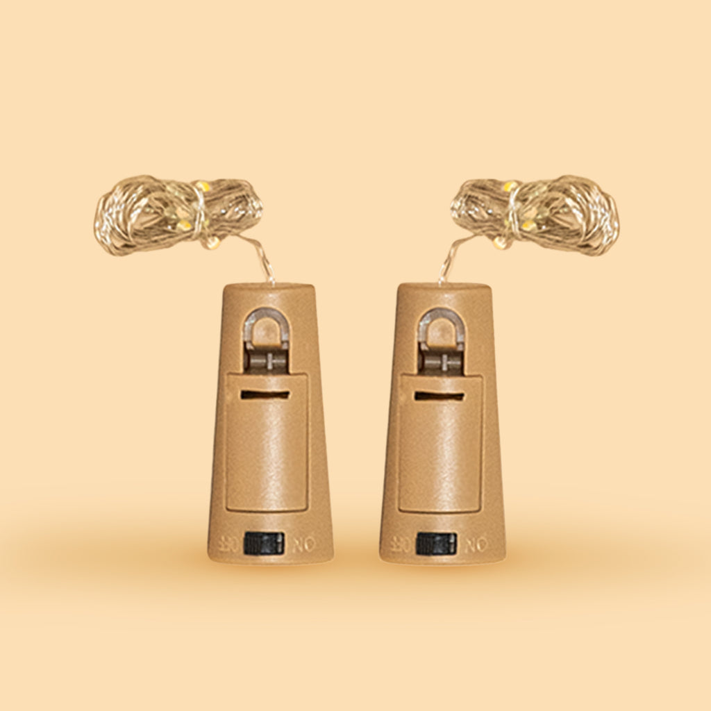 CORK LED LIGHT WARM WHITE SET OF 2