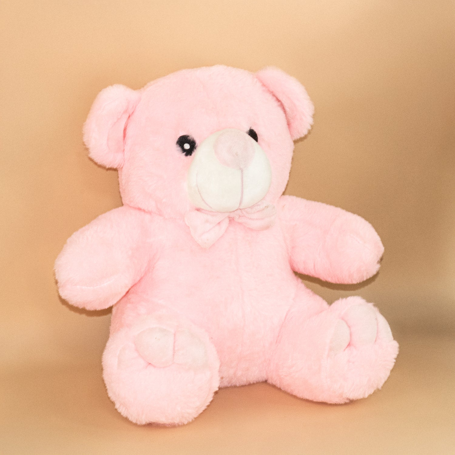 Pink Teddy Bear with Pink  Bow – Set of 1