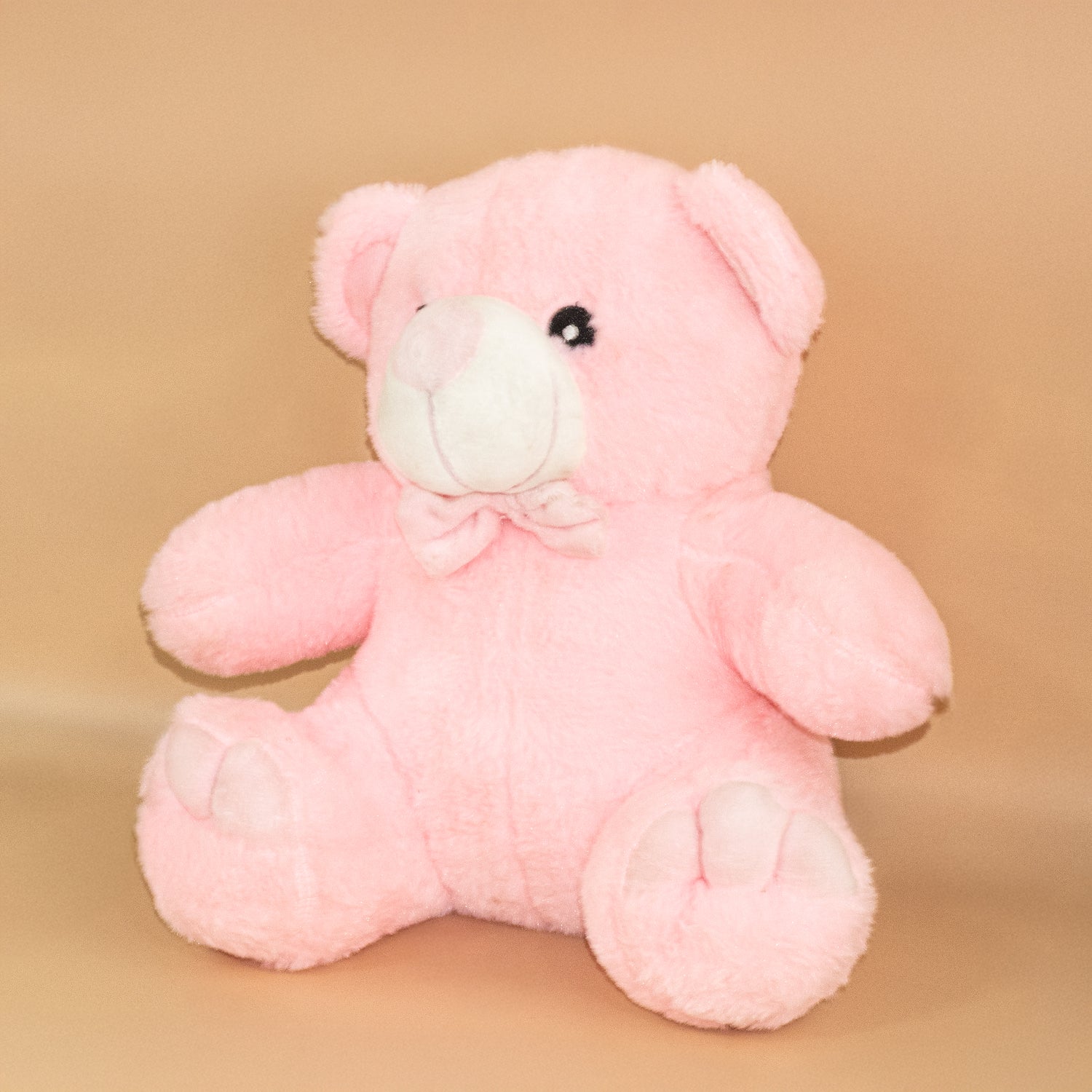 Pink Teddy Bear with Pink  Bow – Set of 1