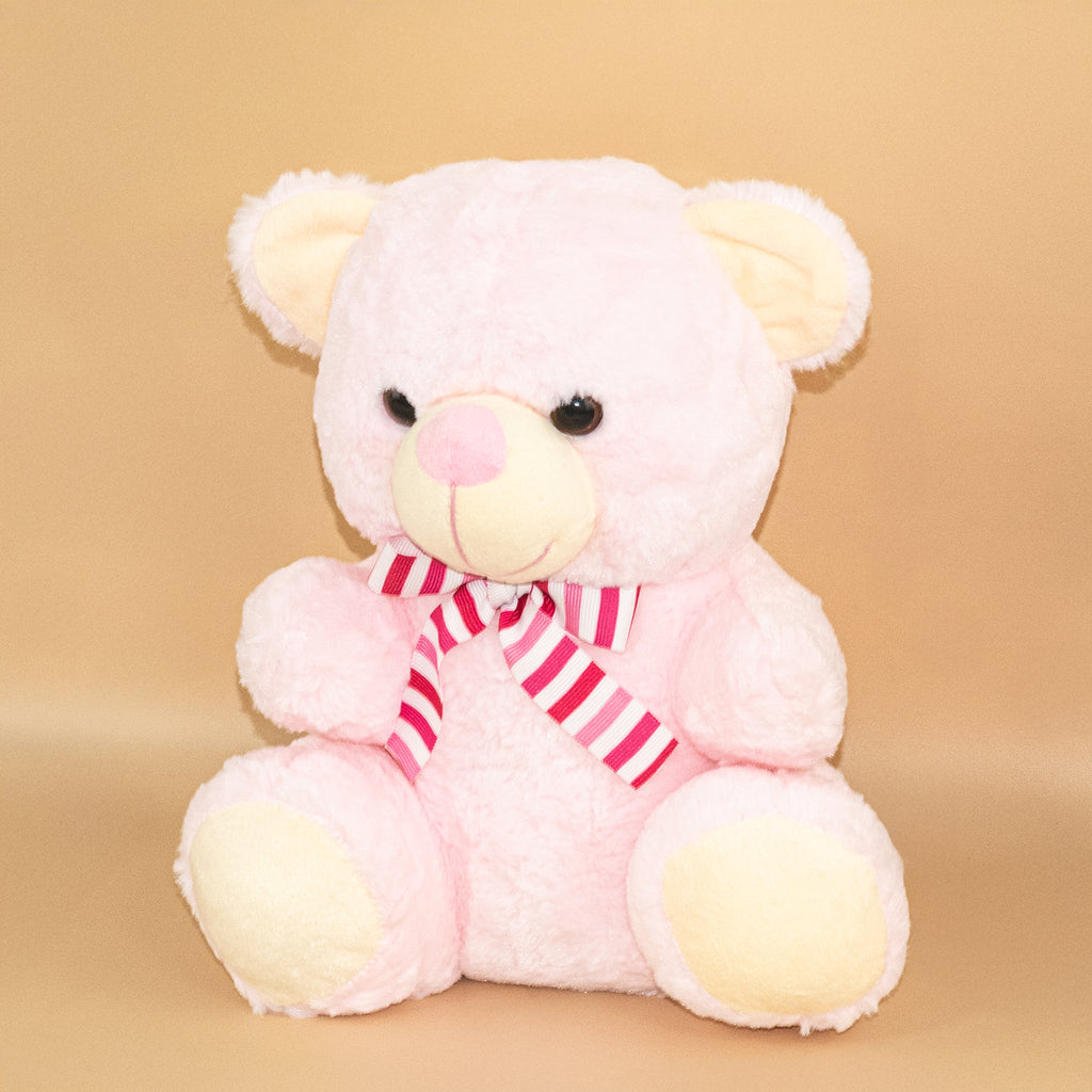 Pink Teddy Bear with Pink  Bow – Set of 1