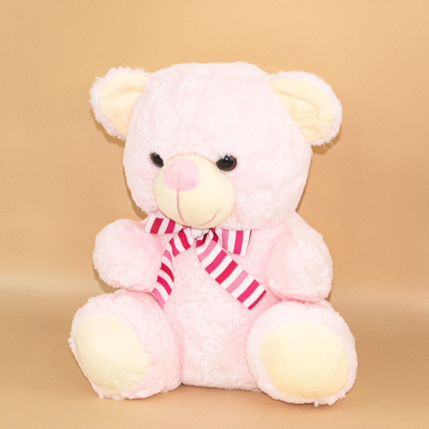 Pink Teddy Bear with Pink  Bow – Set of 1