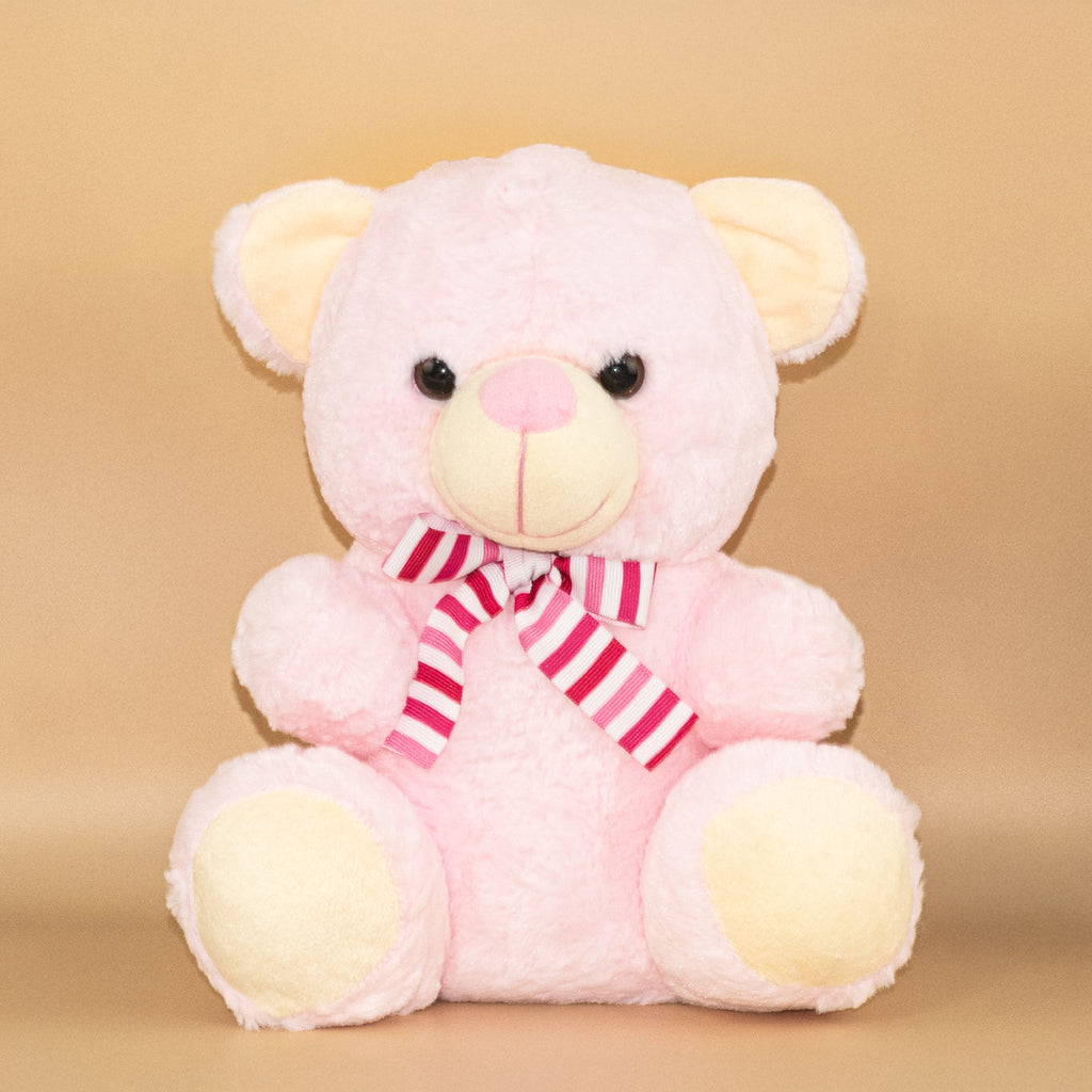 Pink Teddy Bear with Pink  Bow – Set of 1