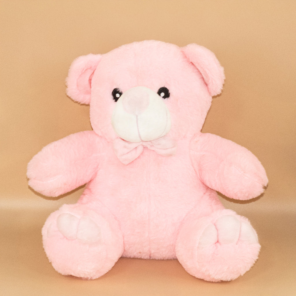 Pink Teddy Bear with Pink  Bow – Set of 1