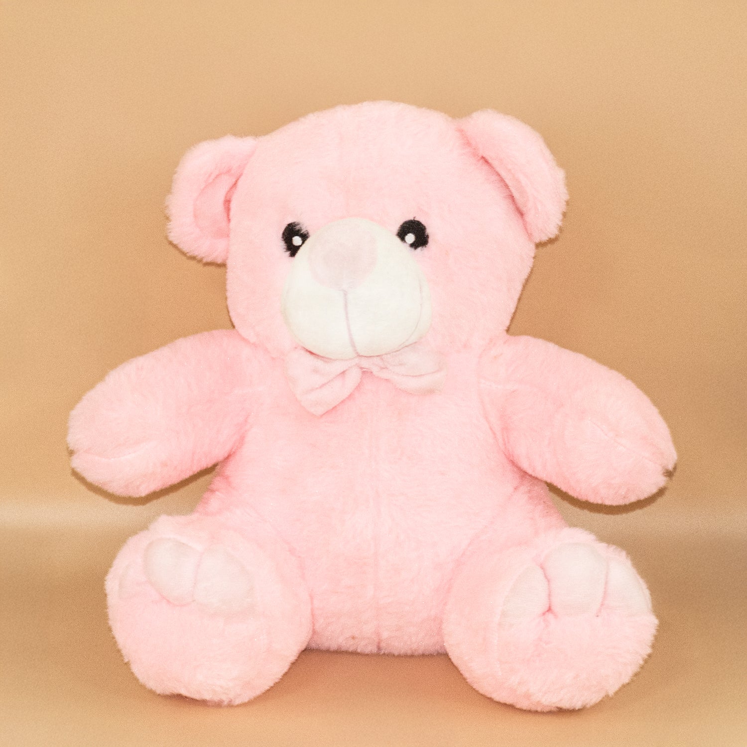 Pink Teddy Bear with Pink  Bow – Set of 1