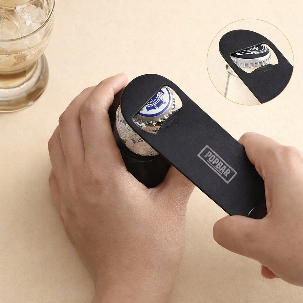 Professional Speed Bottle Opener - Matte Black Lightweight Design | POPBAR 2