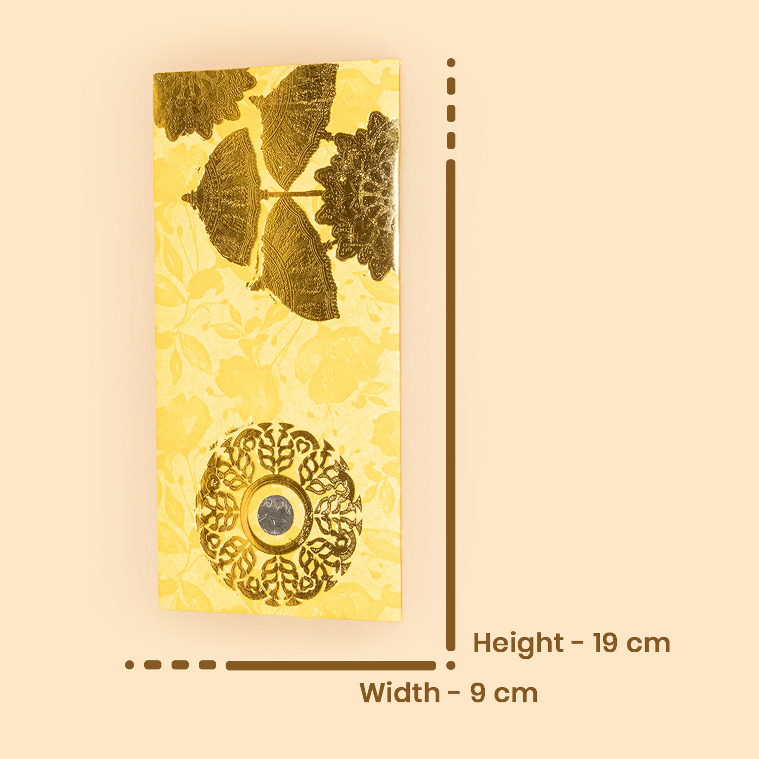 Shagun Envelope for Weddings Yellow (Pack of 10)