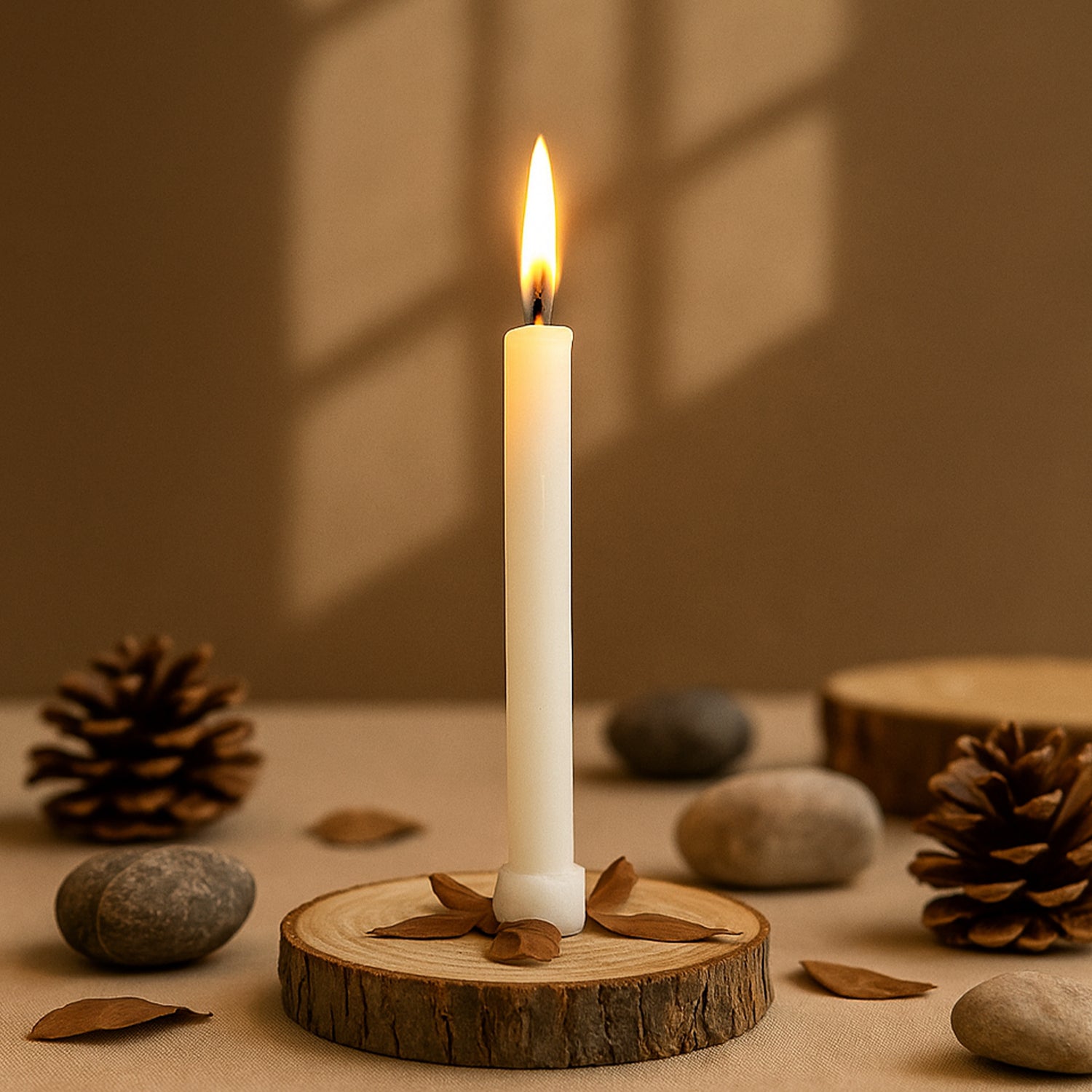 White Stand-Candle-7.2Inch