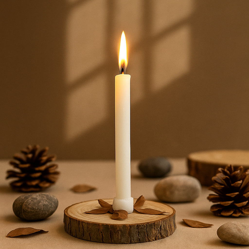 White Stand-Candle-7.2Inch